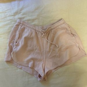 John Galt light pink thermal shorts